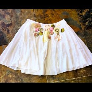 Free People boho skirt, patchwork decorations